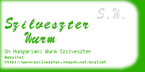 szilveszter wurm business card